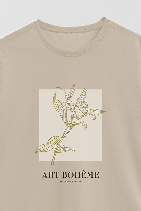 REMERA BASICA ESTAMPADA BT ART BOHEME