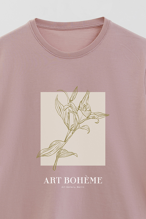 REMERA BASICA ESTAMPADA BT ART BOHEME