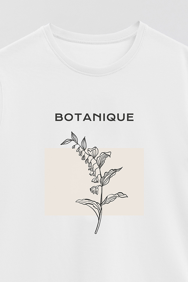 REMERA BASICA ESTAMPADA BT BOTANIQUE