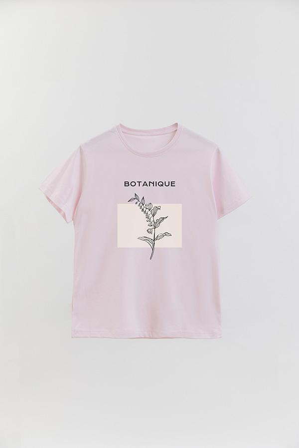 REMERA BASICA ESTAMPADA BT BOTANIQUE