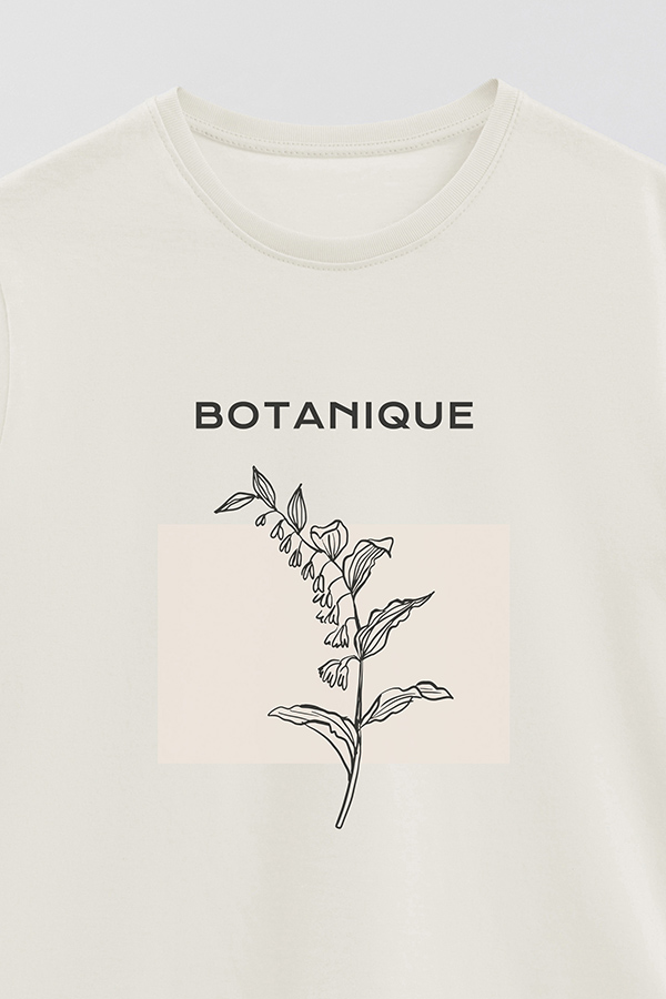 REMERA BASICA ESTAMPADA BT BOTANIQUE