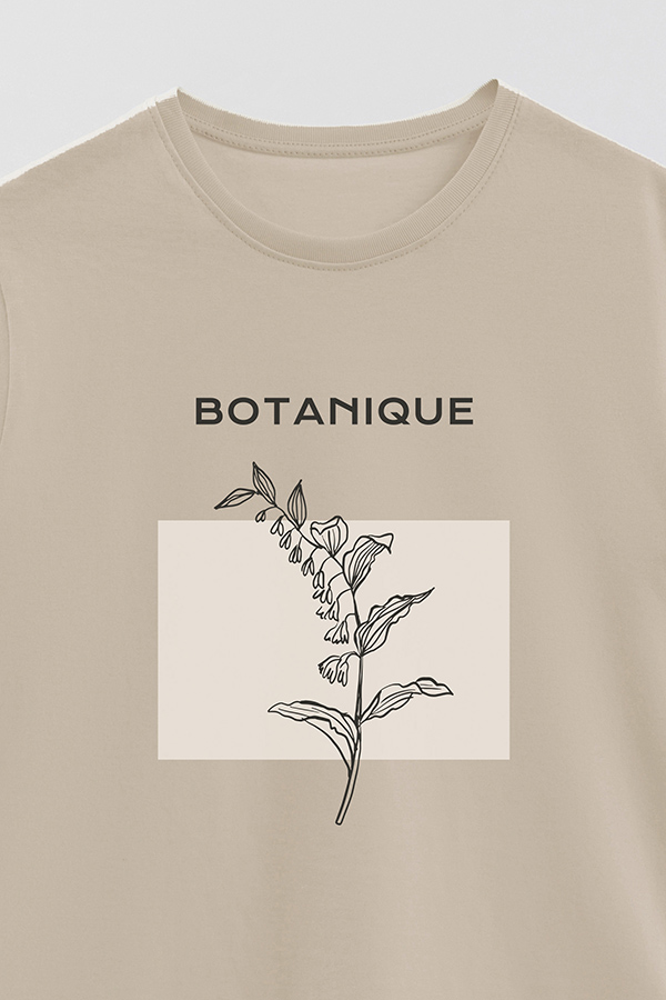 REMERA BASICA ESTAMPADA BT BOTANIQUE