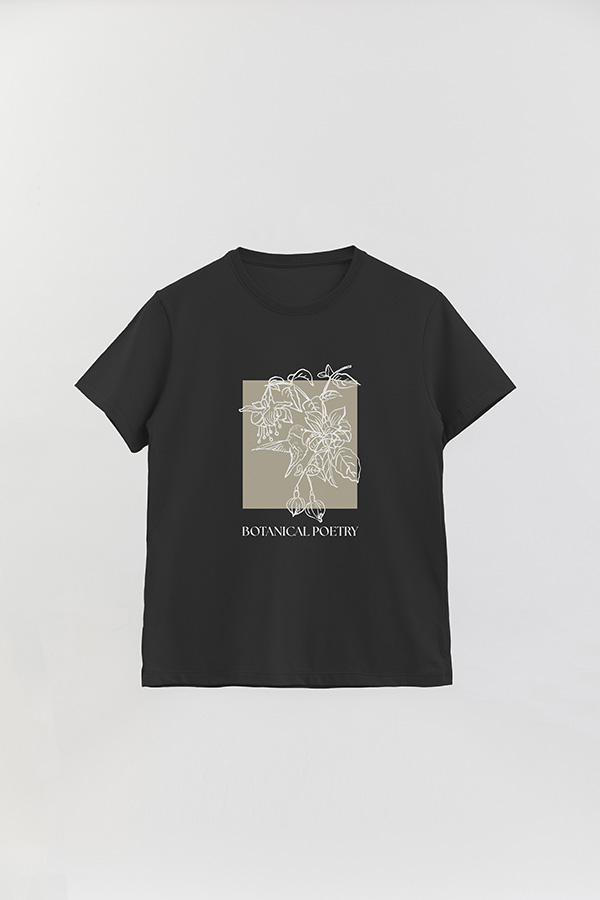 REMERA BASICA ESTAMPADA BT BOTANICAL POETRY