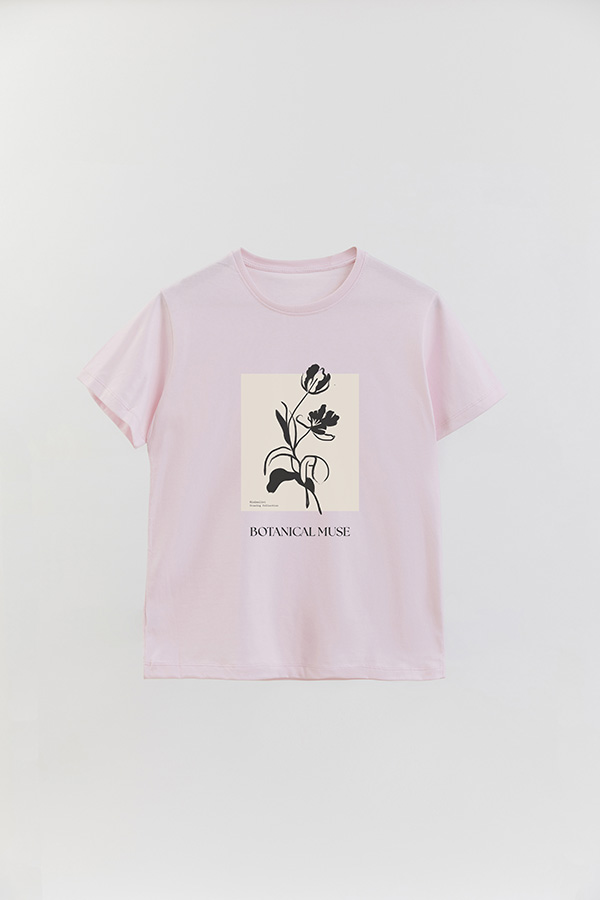 REMERA BASICA ESTAMPADA BT BOTANICAL MUSE