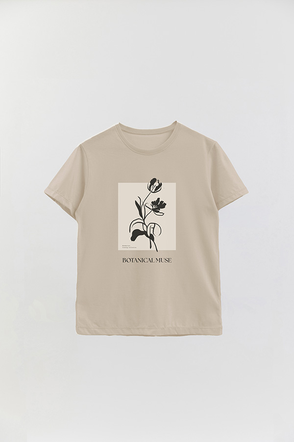 REMERA BASICA ESTAMPADA BT BOTANICAL MUSE