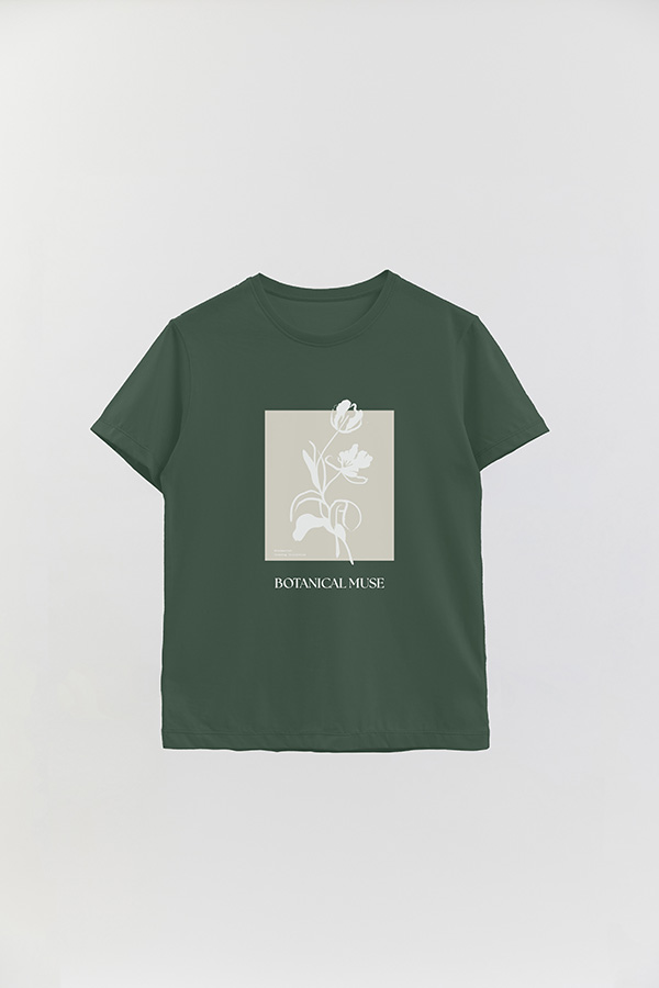 REMERA BASICA ESTAMPADA BT BOTANICAL MUSE