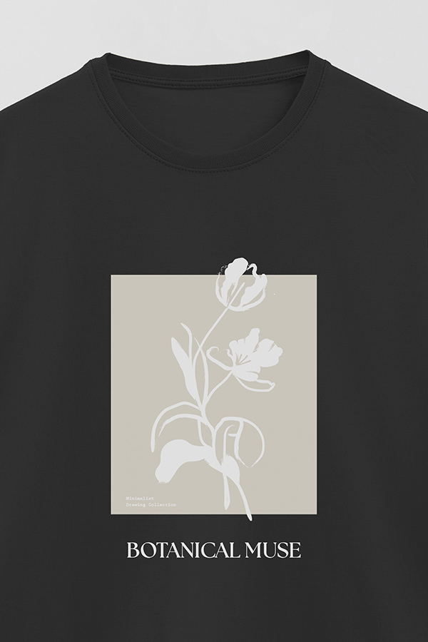 REMERA BASICA ESTAMPADA BT BOTANICAL MUSE