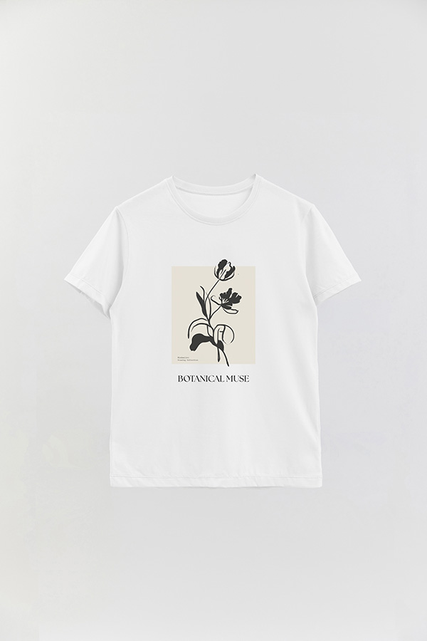 REMERA BASICA ESTAMPADA BT BOTANICAL MUSE