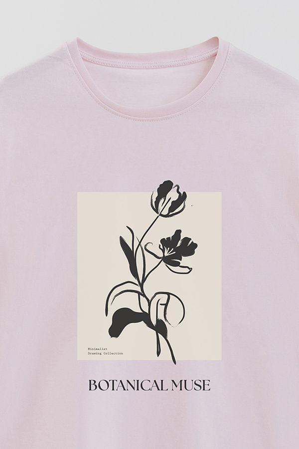 REMERA BASICA ESTAMPADA BT BOTANICAL MUSE