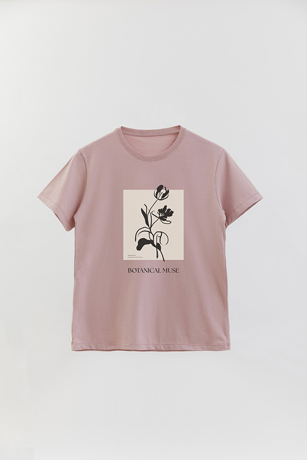 REMERA BASICA ESTAMPADA BT BOTANICAL MUSE