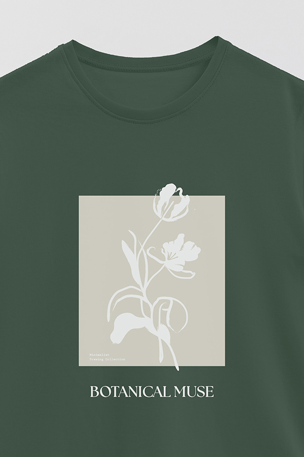 REMERA BASICA ESTAMPADA BT BOTANICAL MUSE