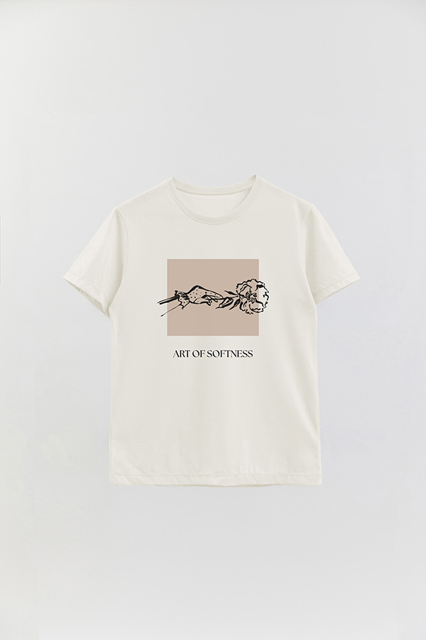 REMERA BASICA ESTAMPADA BT ART OF SOFTNESS