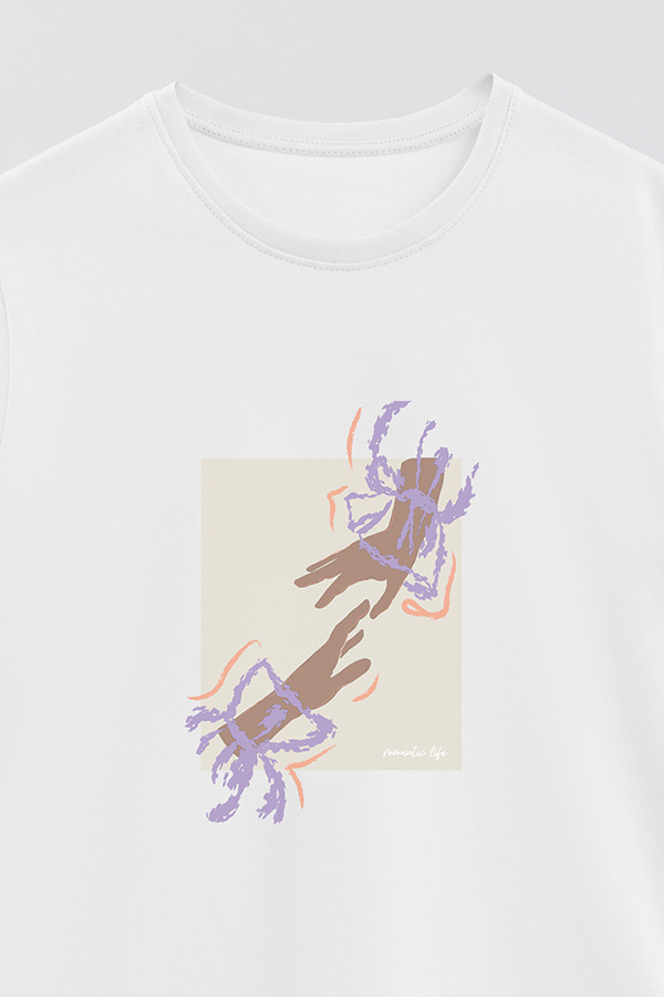 REMERA BASICA ESTAMPADA WC ROMANTIC LIFE