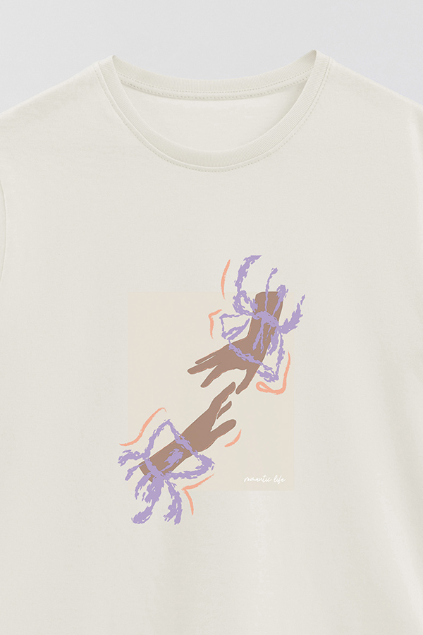 REMERA BASICA ESTAMPADA WC ROMANTIC LIFE