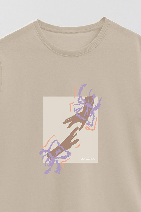 REMERA BASICA ESTAMPADA WC ROMANTIC LIFE