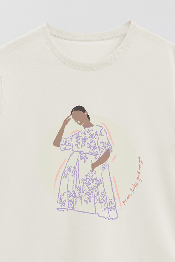 REMERA BASICA ESTAMPADA WC PEACE LOOKS