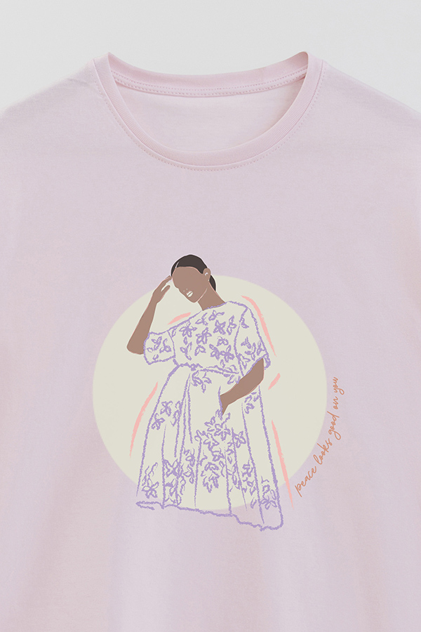 REMERA BASICA ESTAMPADA WC PEACE LOOKS