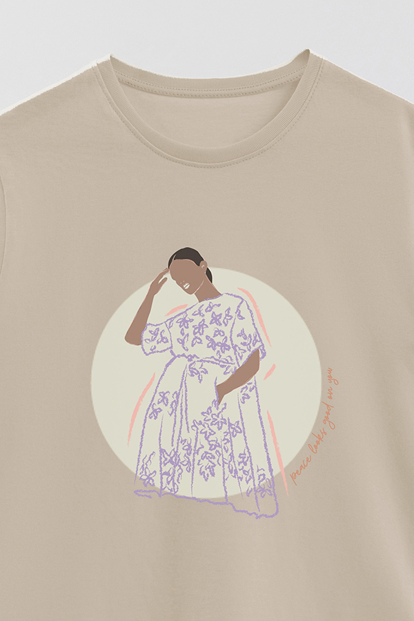 REMERA BASICA ESTAMPADA WC PEACE LOOKS