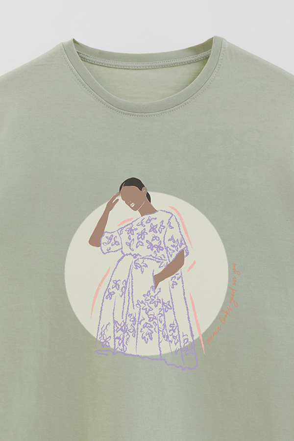 REMERA BASICA ESTAMPADA WC PEACE LOOKS