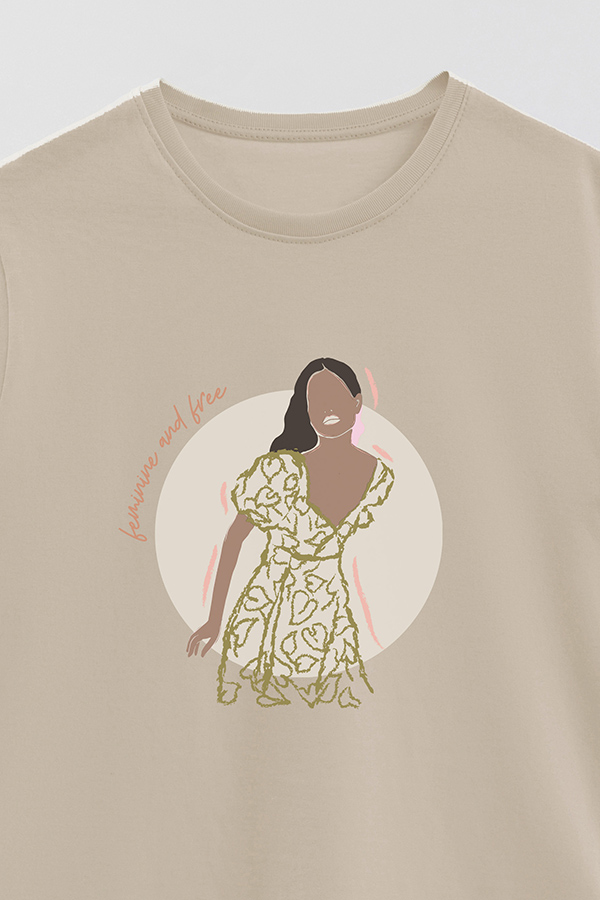 REMERA BASICA ESTAMPADA WC FEMENINE