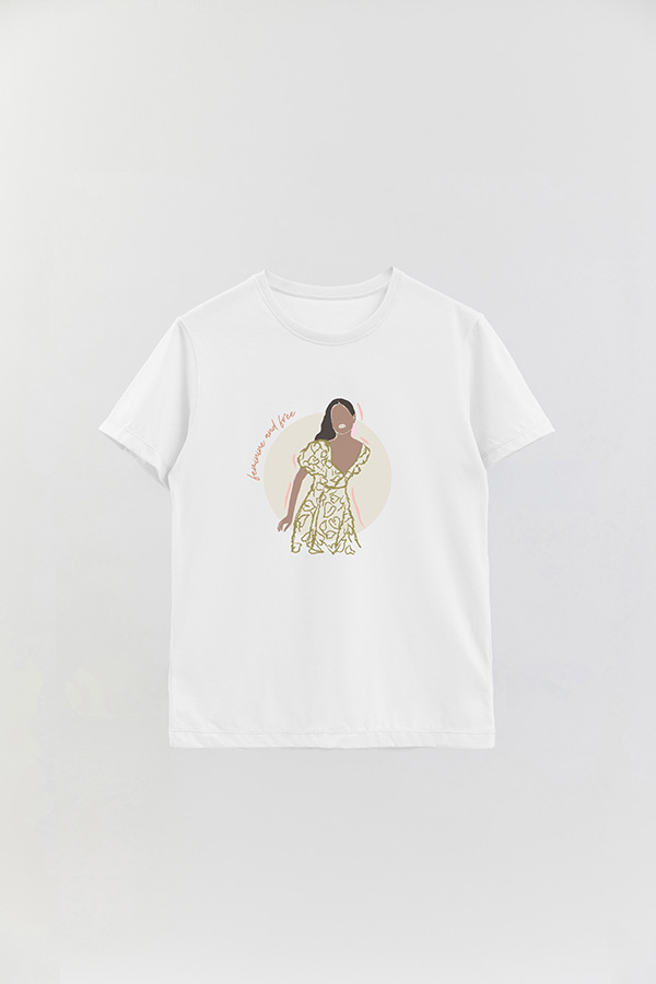 REMERA BASICA ESTAMPADA WC FEMENINE