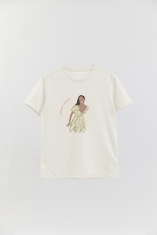 REMERA BASICA ESTAMPADA WC FEMENINE
