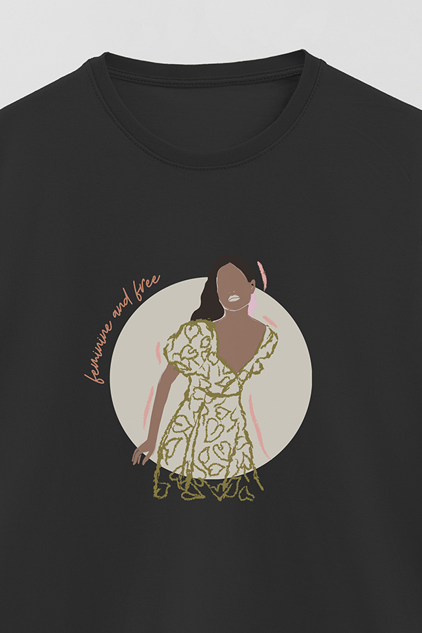 REMERA BASICA ESTAMPADA WC FEMENINE