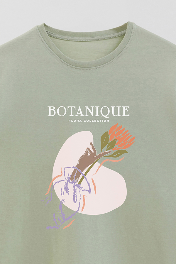 REMERA BASICA ESTAMPADA WC BOTANIQUE