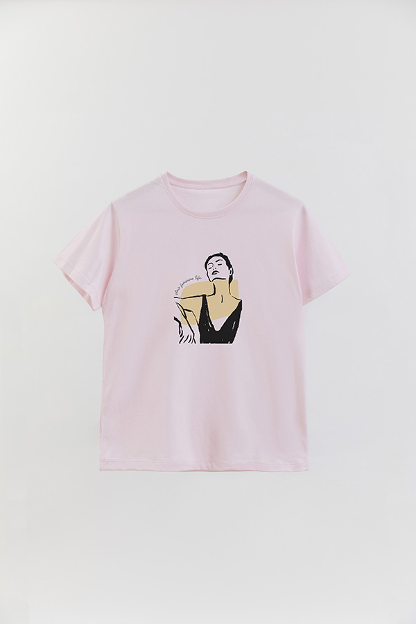 REMERA BASICA ESTAMPADA W SLOW FEMENINE