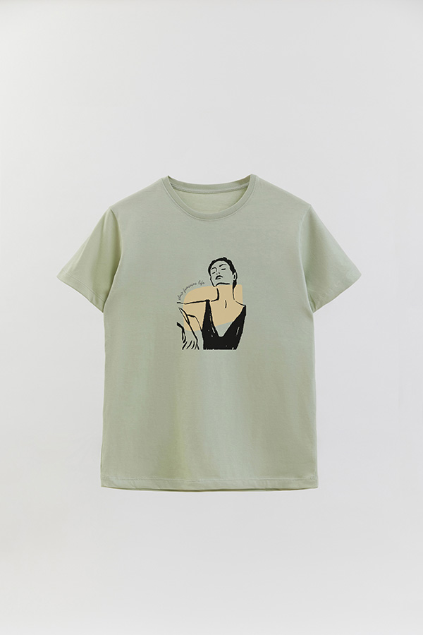 REMERA BASICA ESTAMPADA W SLOW FEMENINE