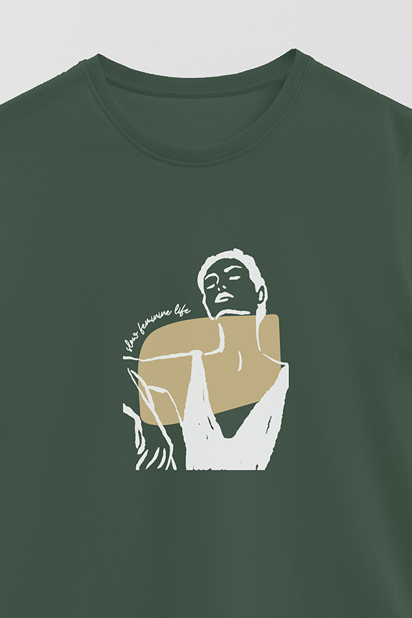 REMERA BASICA ESTAMPADA W SLOW FEMENINE