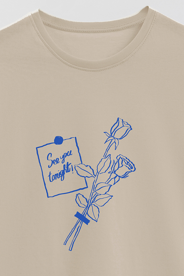 REMERA BASICA ESTAMPADA HD SEE YOU TONIGHT