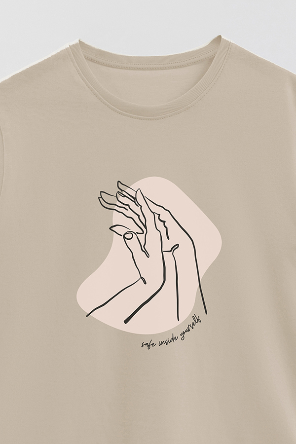 REMERA BASICA ESTAMPADA W SAFE INSIDE