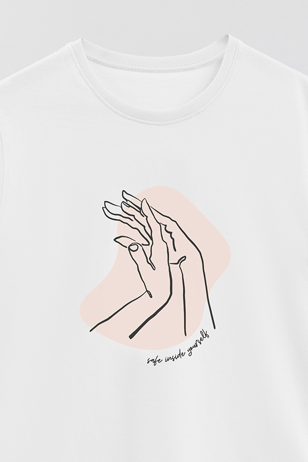 REMERA BASICA ESTAMPADA W SAFE INSIDE