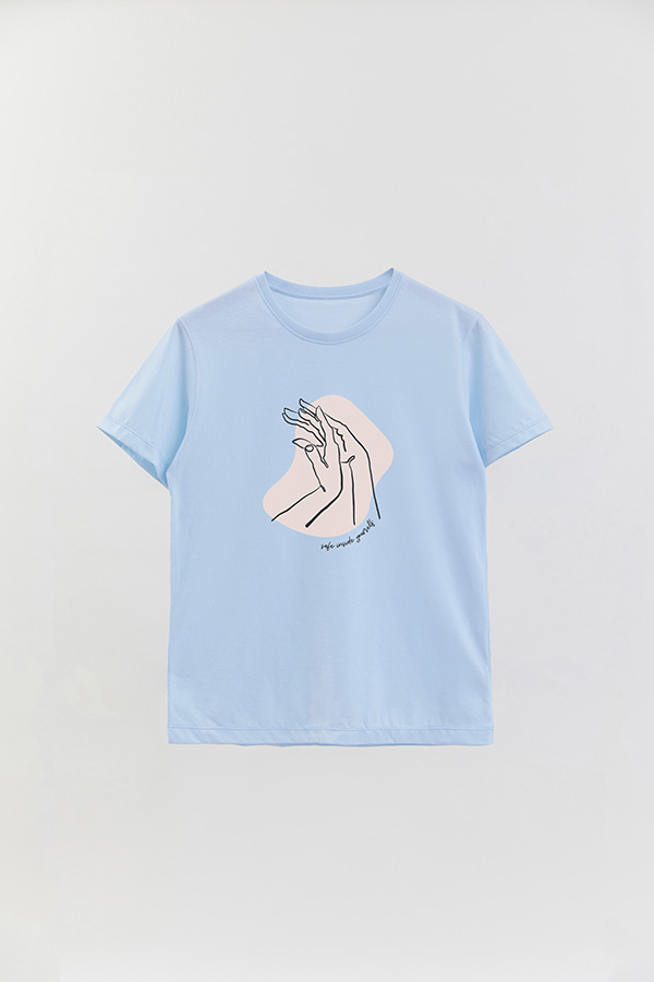 REMERA BASICA ESTAMPADA W SAFE INSIDE