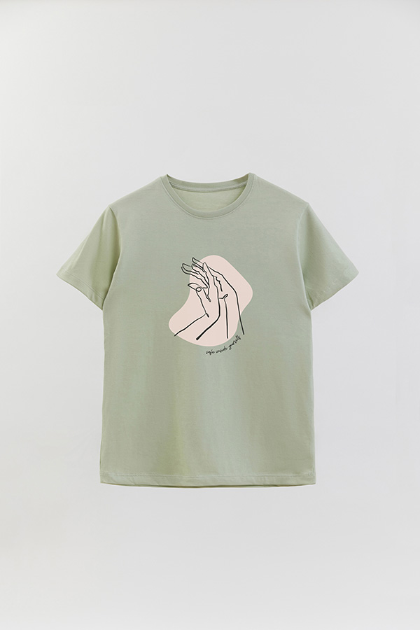 REMERA BASICA ESTAMPADA W SAFE INSIDE