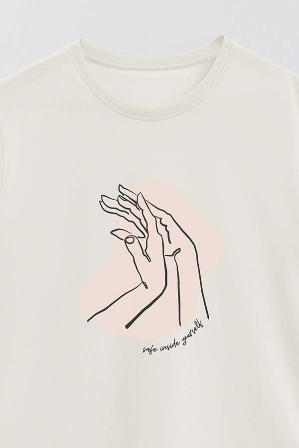 REMERA BASICA ESTAMPADA W SAFE INSIDE