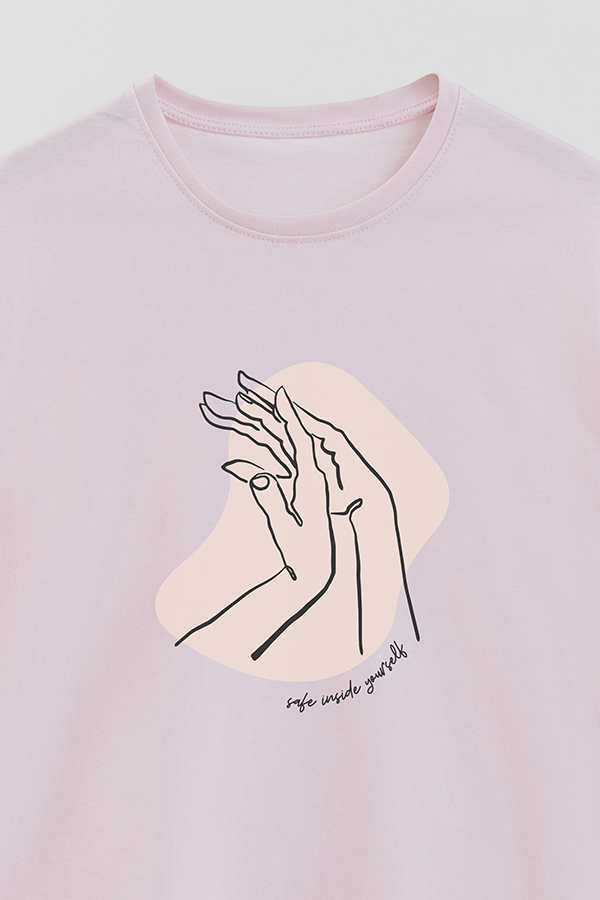 REMERA BASICA ESTAMPADA W SAFE INSIDE