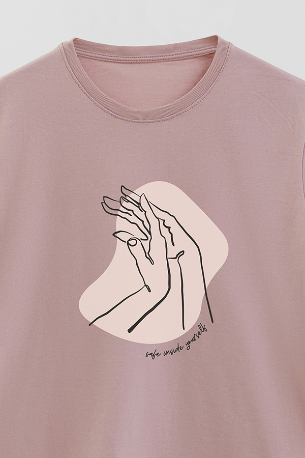 REMERA BASICA ESTAMPADA W SAFE INSIDE