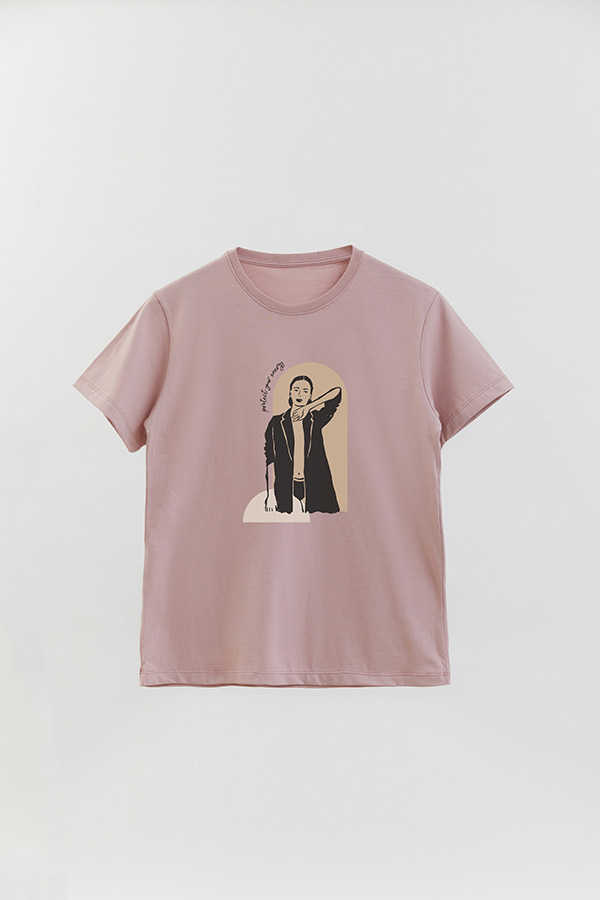 REMERA BASICA ESTAMPADA W PROTECT YOUR ENERGY