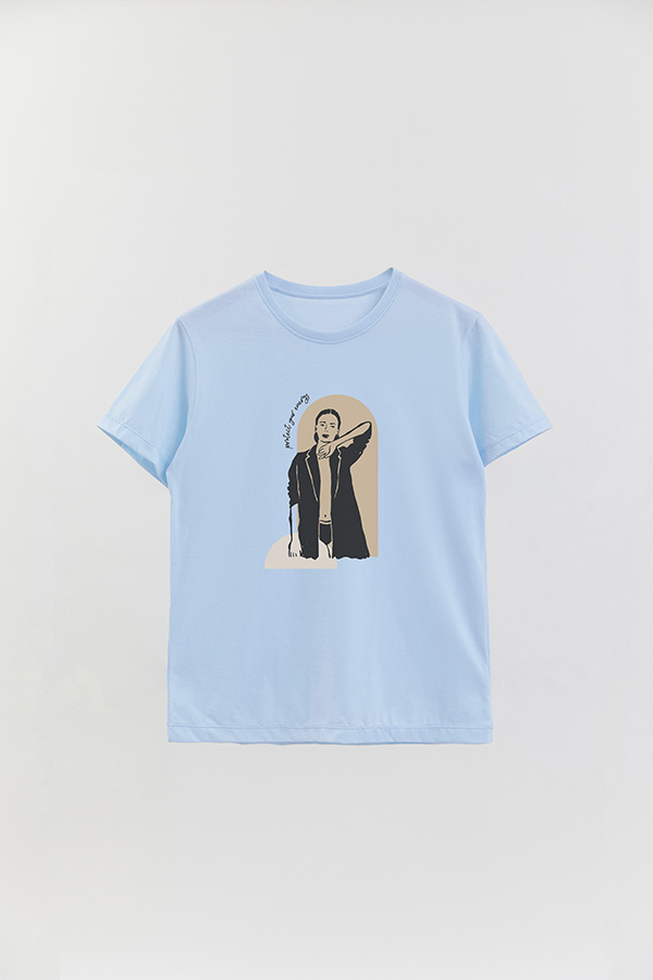 REMERA BASICA ESTAMPADA W PROTECT YOUR ENERGY