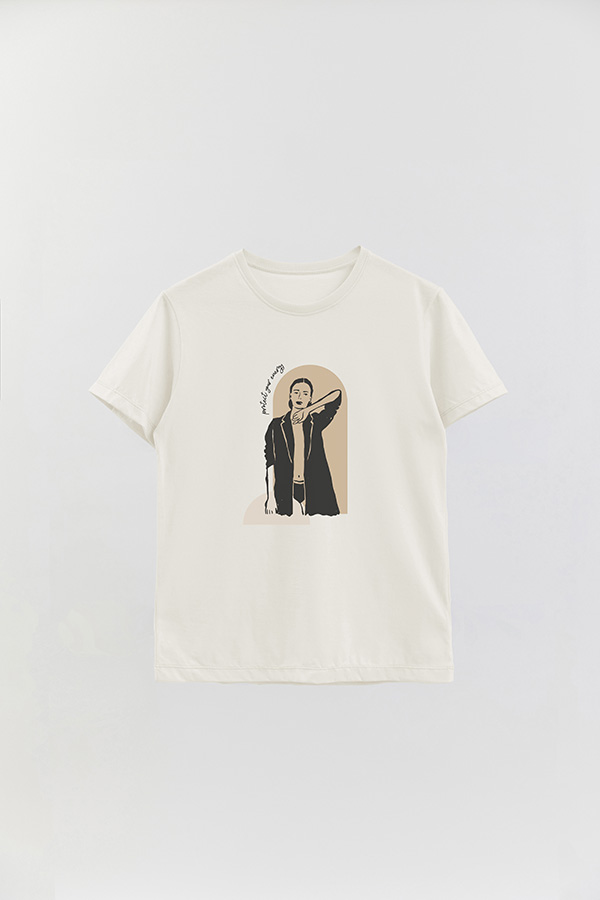 REMERA BASICA ESTAMPADA W PROTECT YOUR ENERGY