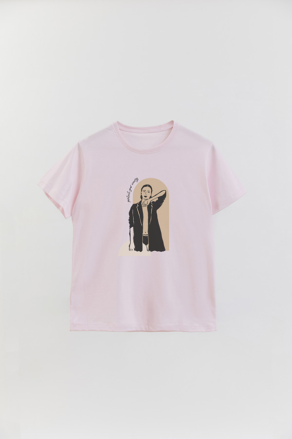 REMERA BASICA ESTAMPADA W PROTECT YOUR ENERGY