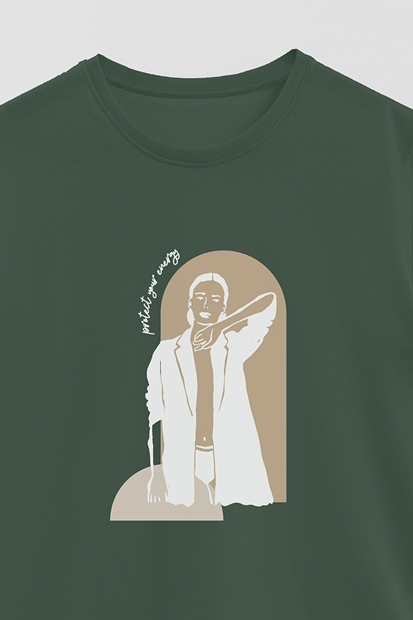 REMERA BASICA ESTAMPADA W PROTECT YOUR ENERGY
