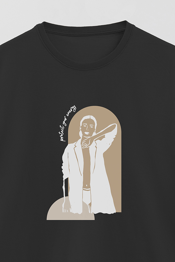 REMERA BASICA ESTAMPADA W PROTECT YOUR ENERGY