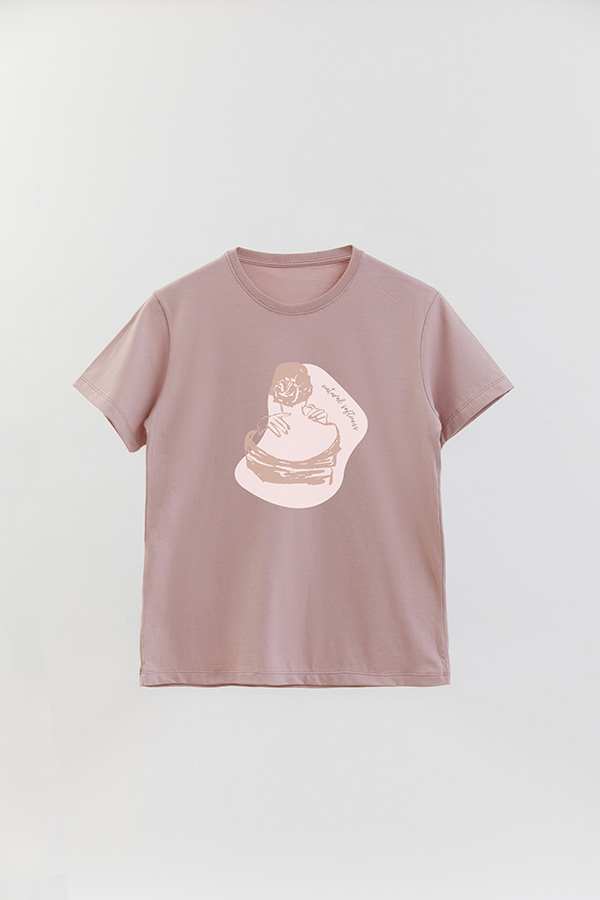 REMERA BASICA ESTAMPADA W NATURAL SOFTNESS