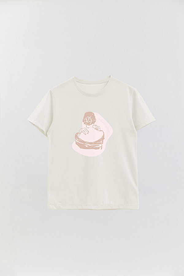 REMERA BASICA ESTAMPADA W NATURAL SOFTNESS