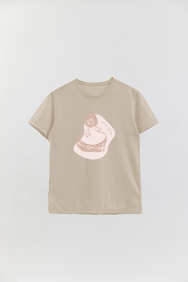 REMERA BASICA ESTAMPADA W NATURAL SOFTNESS
