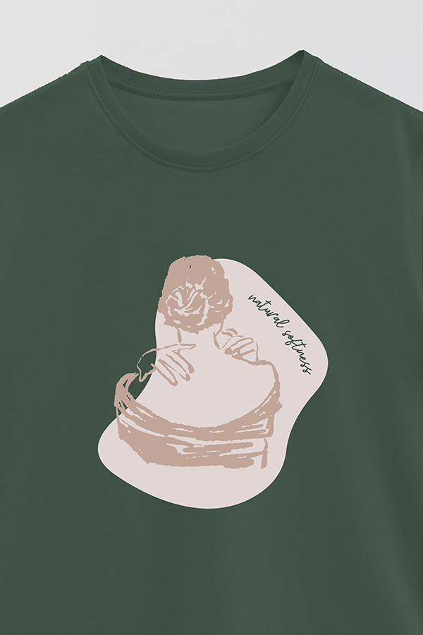 REMERA BASICA ESTAMPADA W NATURAL SOFTNESS