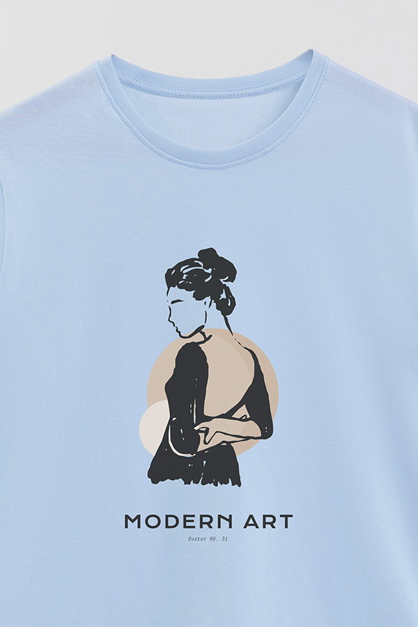 REMERA BASICA ESTAMPADA W MODERN ART 31